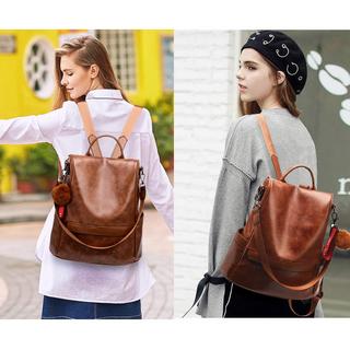 Only-bags.store Rucksack aus weichem PU-Leder Handtasche Umhängetasche Multifunktions-Diebstahlschutztasche wasserdichter Rucksack  