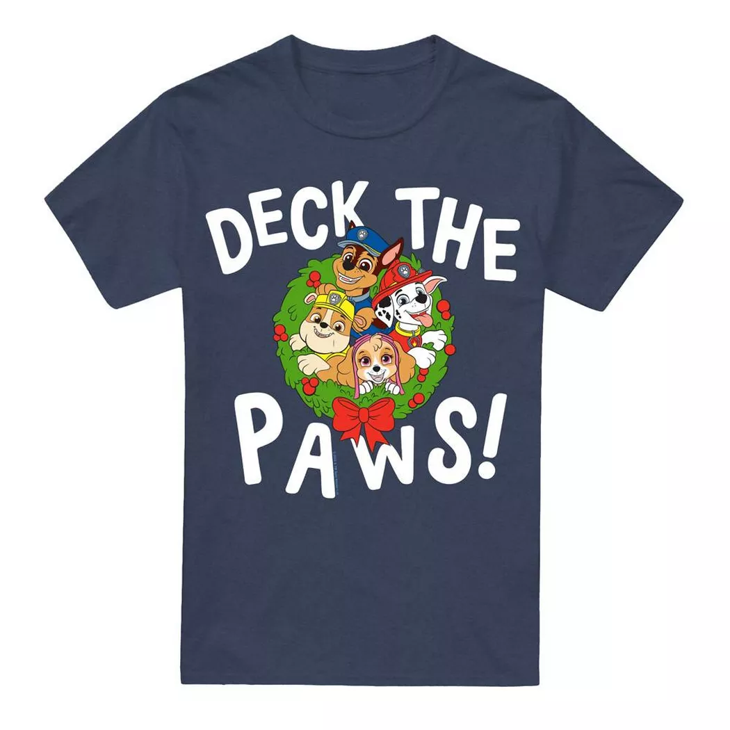 PAW PATROL - Deck The Paws TShirt weihnachtliches Design, für Damen, Marine, Größe XXL