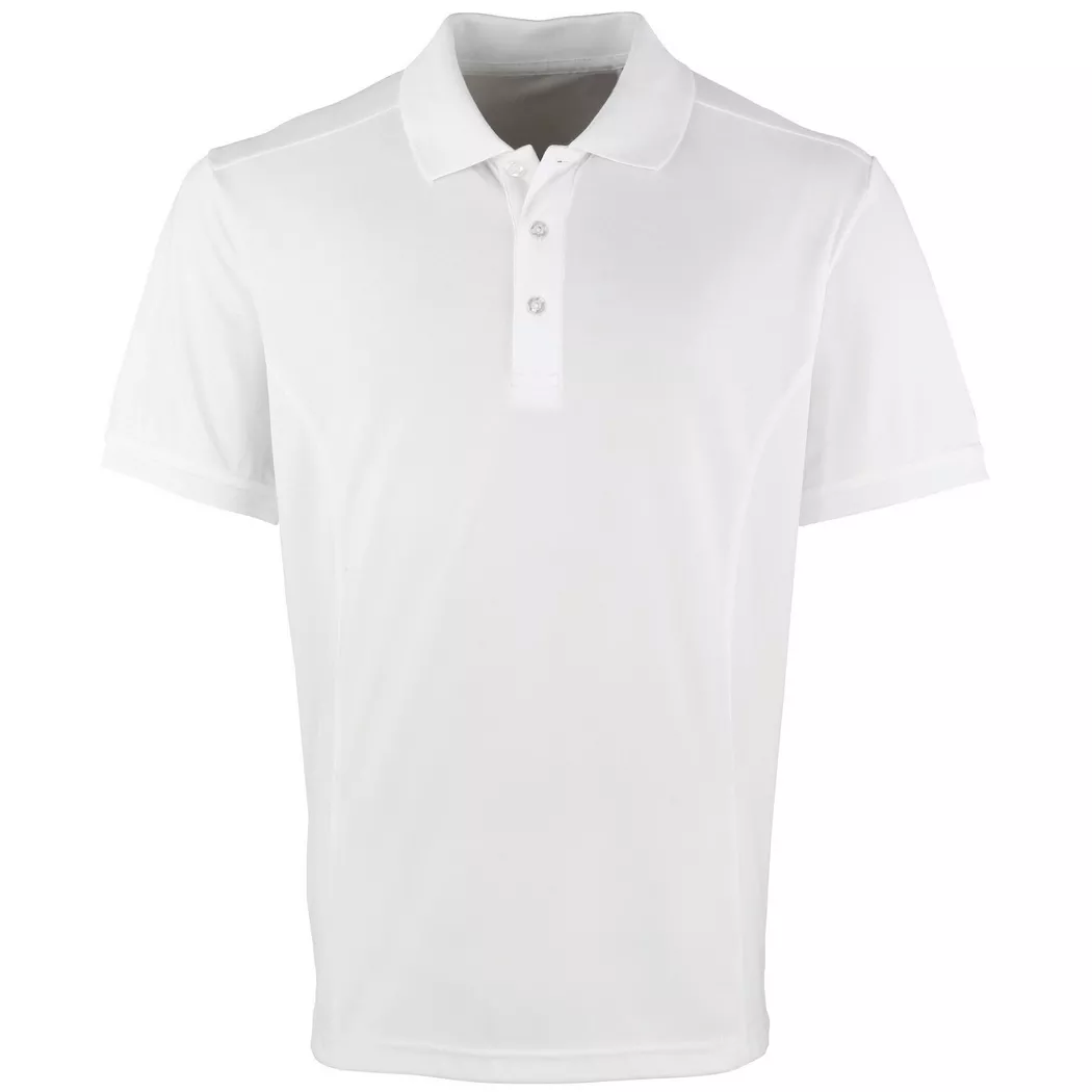 PREMIER - Coolchecker Poloshirt kurzärmlig, für Herren, Weiss, Größe XL