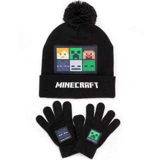 MINECRAFT  Ensemble bonnet, gants et écharpe Enfant 