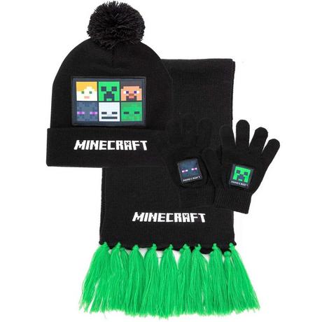 MINECRAFT  Hut, Schal und HandschuhSet 