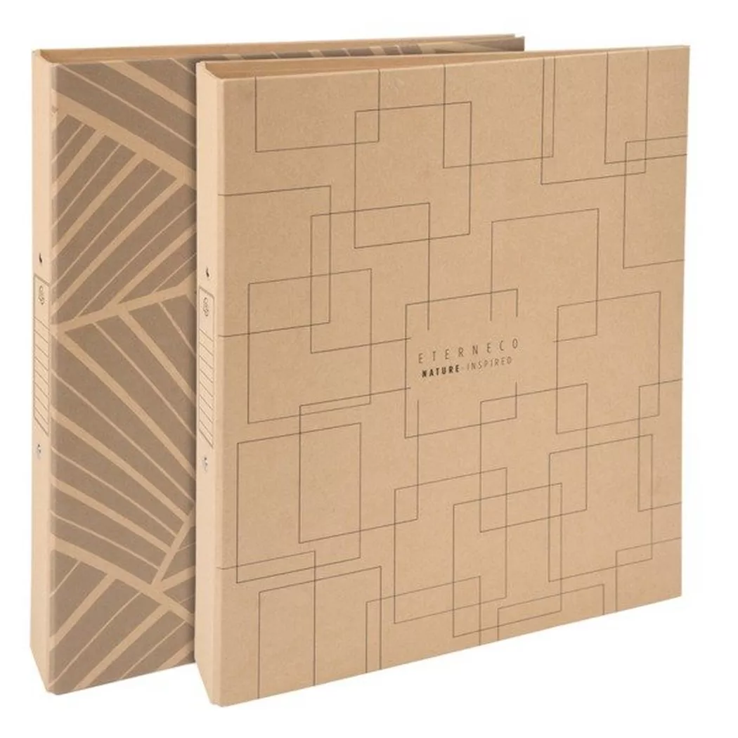 Exacompta -  Ringbuch Eterneco A4 54947E braun, ass., 2-Ring 4.2cm, 21cm, Braun Bedruckt