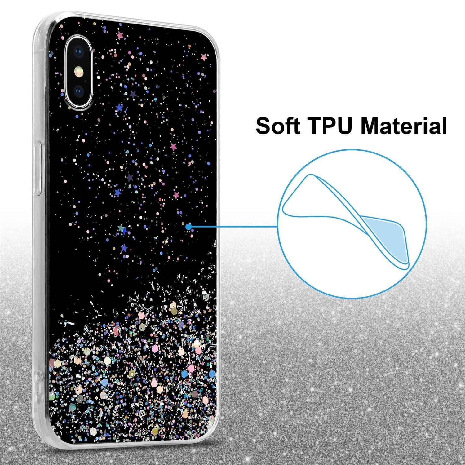 Cadorabo  Hülle für Apple iPhone X  XS TPU Silikon mit funkelnden Glitter 