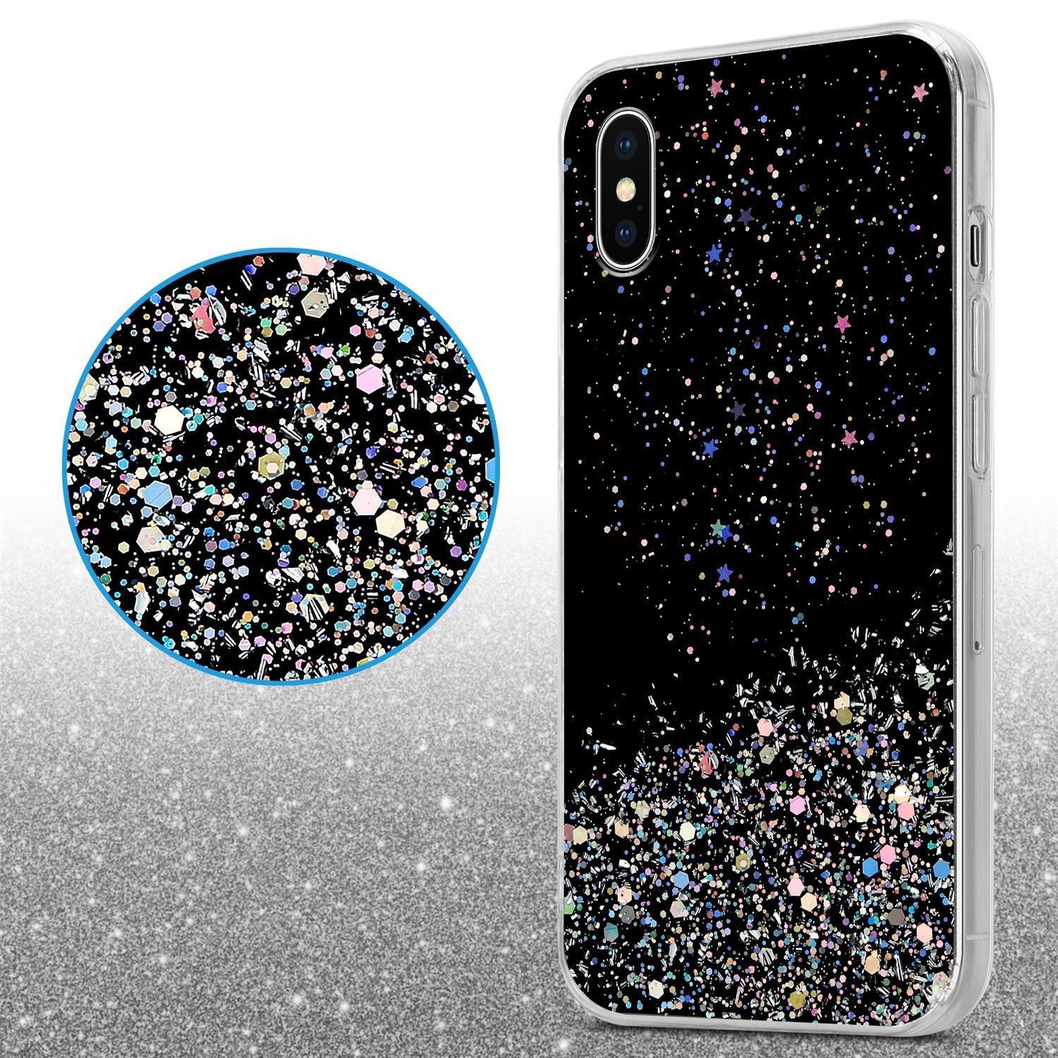 Cadorabo  Hülle für Apple iPhone X  XS TPU Silikon mit funkelnden Glitter 