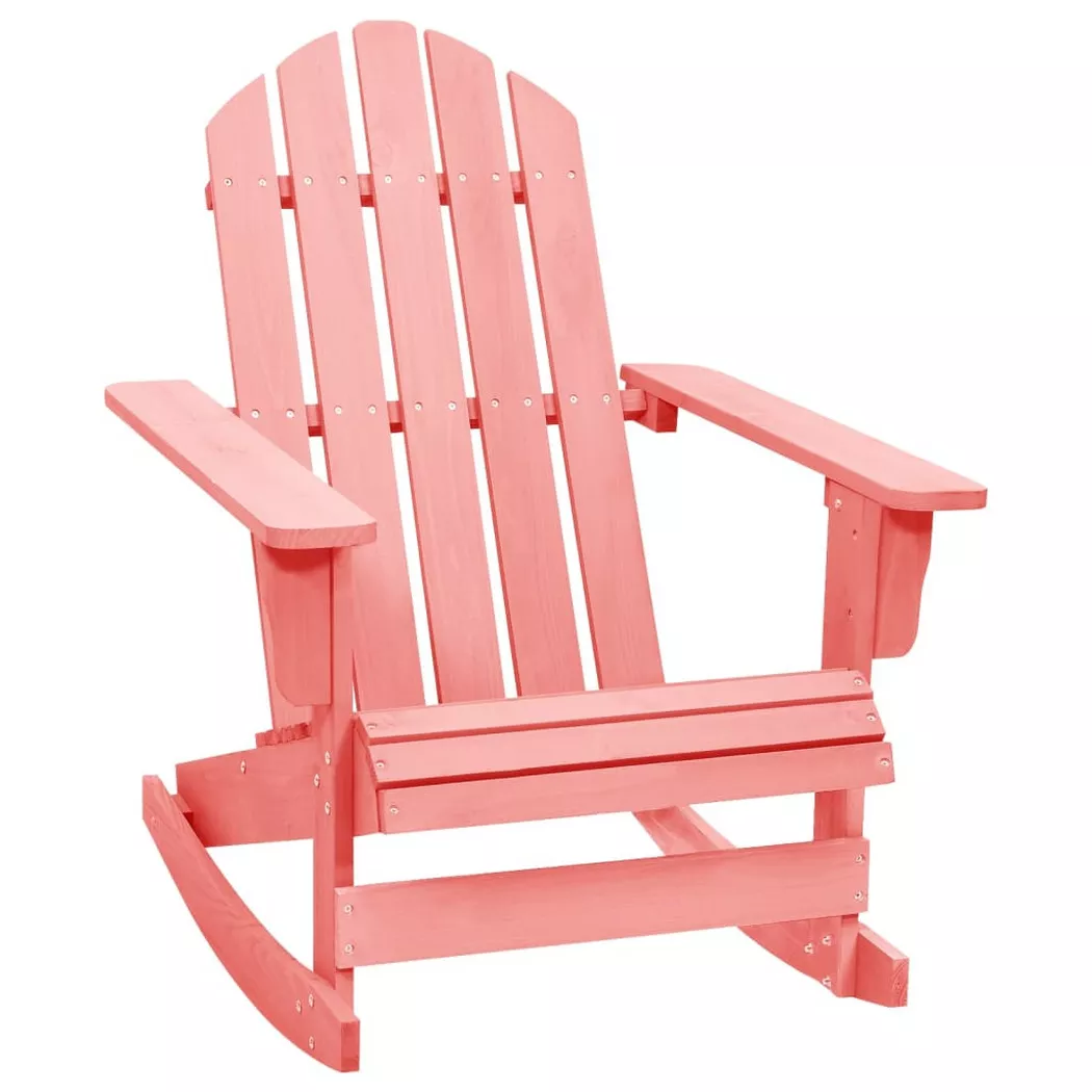 VidaXL - Schaukelstuhl holz, One Size, Pink