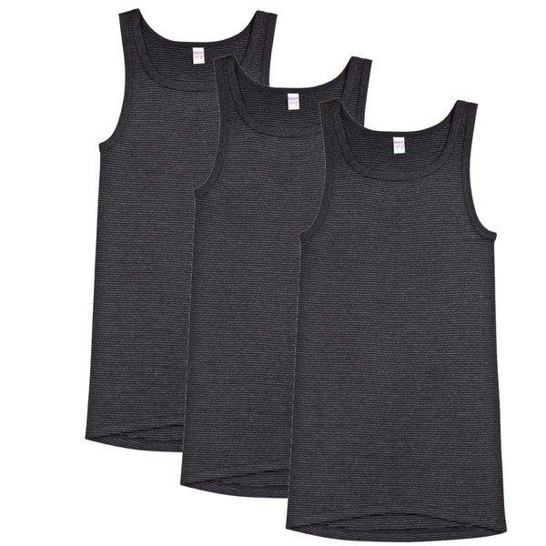 Image of 3er Pack Jeans Feinripp - Unterhemd Tanktop Herren Grau 4XL
