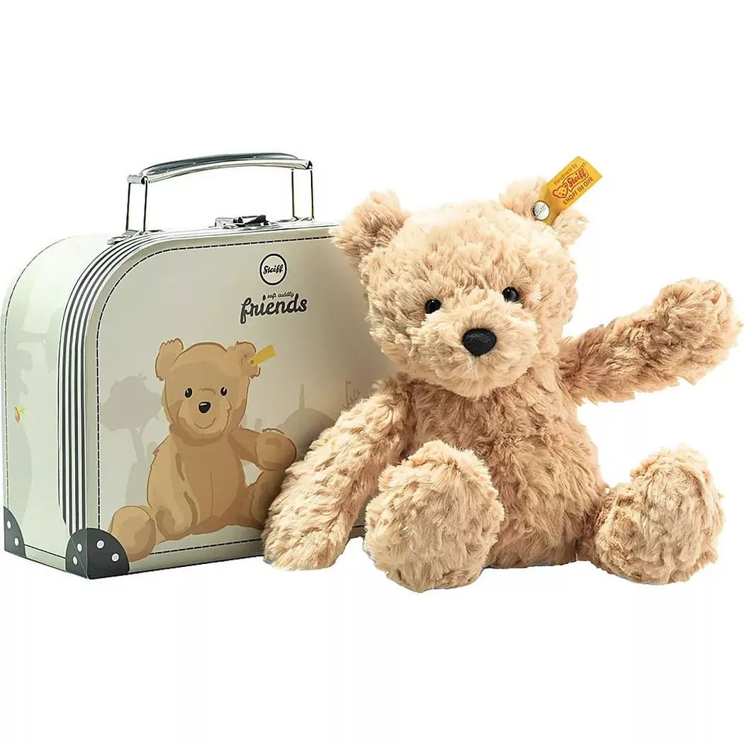 Steiff - Soft Cuddly Friends Jimmy Teddybär im Koffer Hellbraun (25cm), One Size