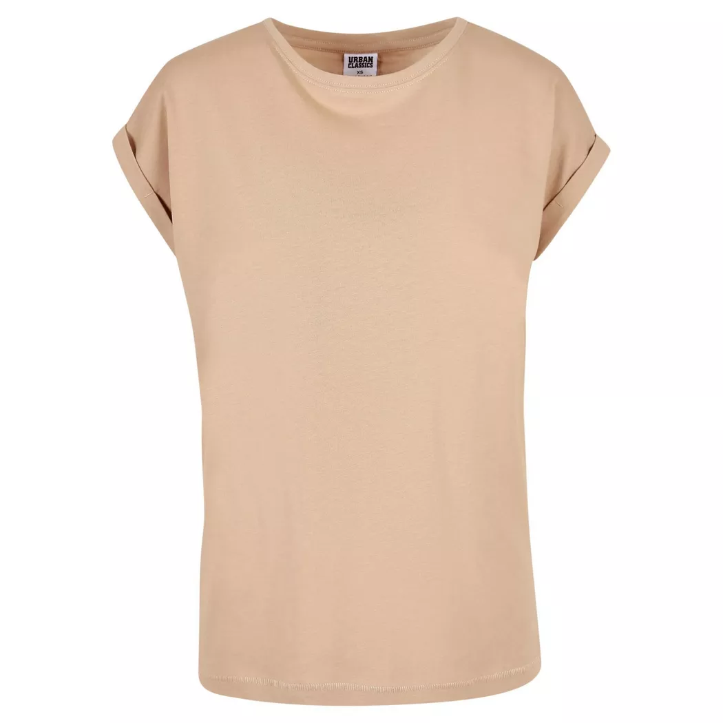 URBAN CLASSICS - t-hirt mit verlängerter chulter damen urban claic, für Damen, Beige, Größe S