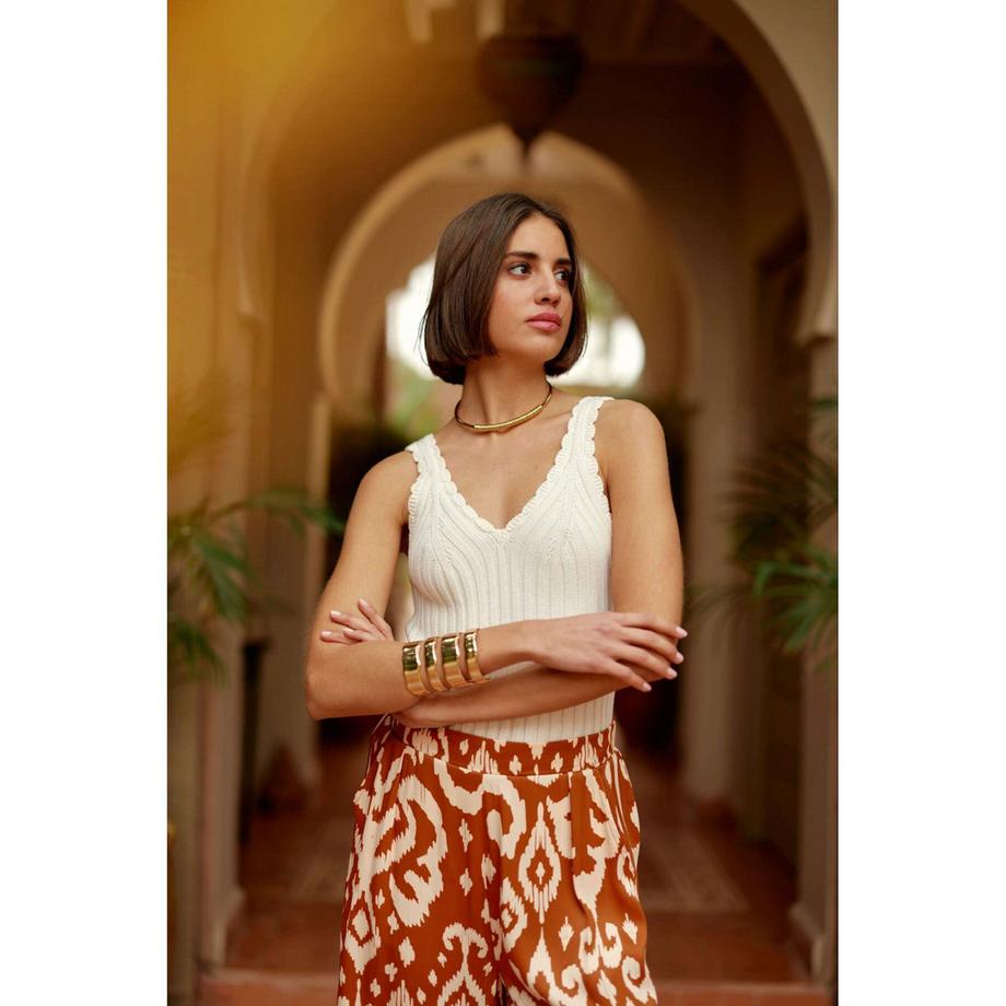 La Petite Etoile Diara Débardeur en Maille Côtelée  