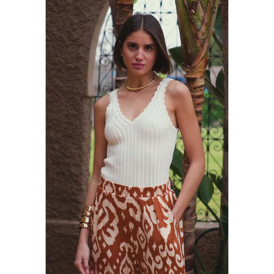 La Petite Etoile Diara Débardeur en Maille Côtelée  