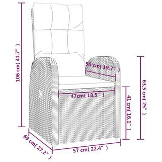 VidaXL poltrona Polirattan  