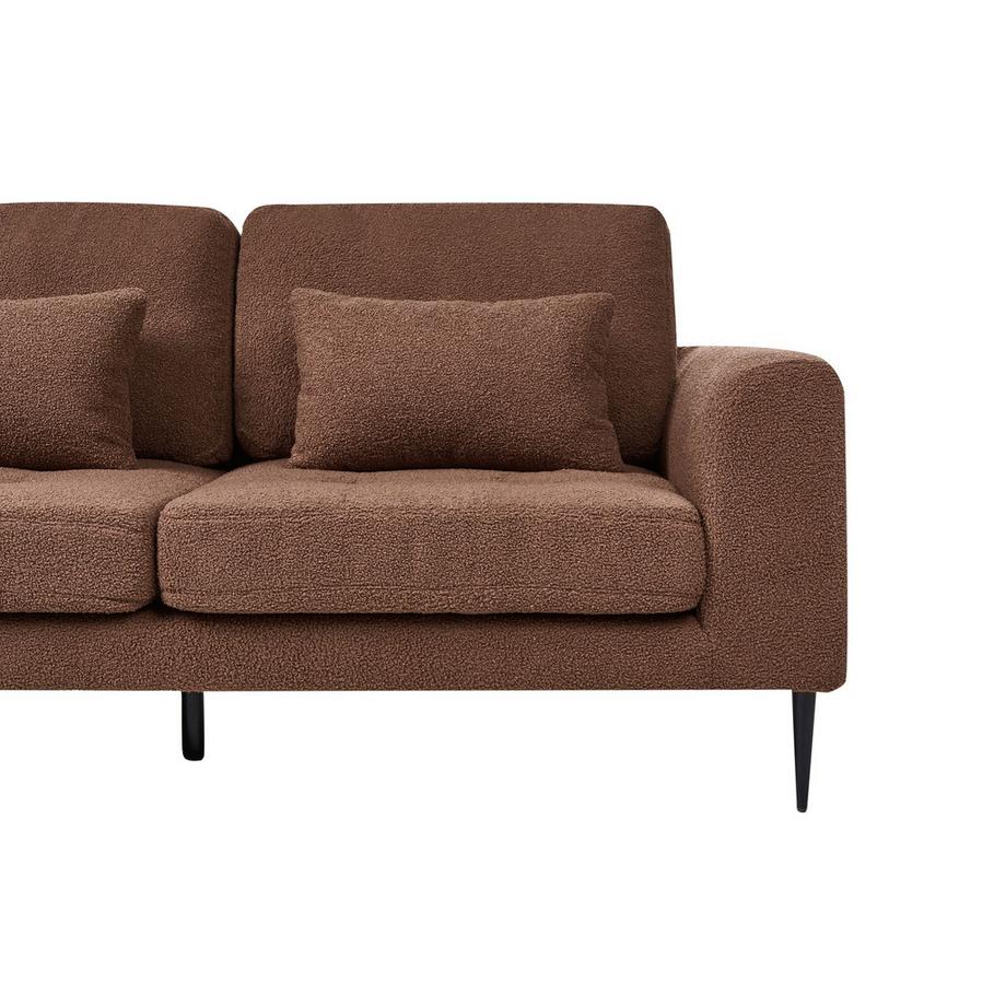 Beliani Ecksofa aus Bouclé  FLAM  