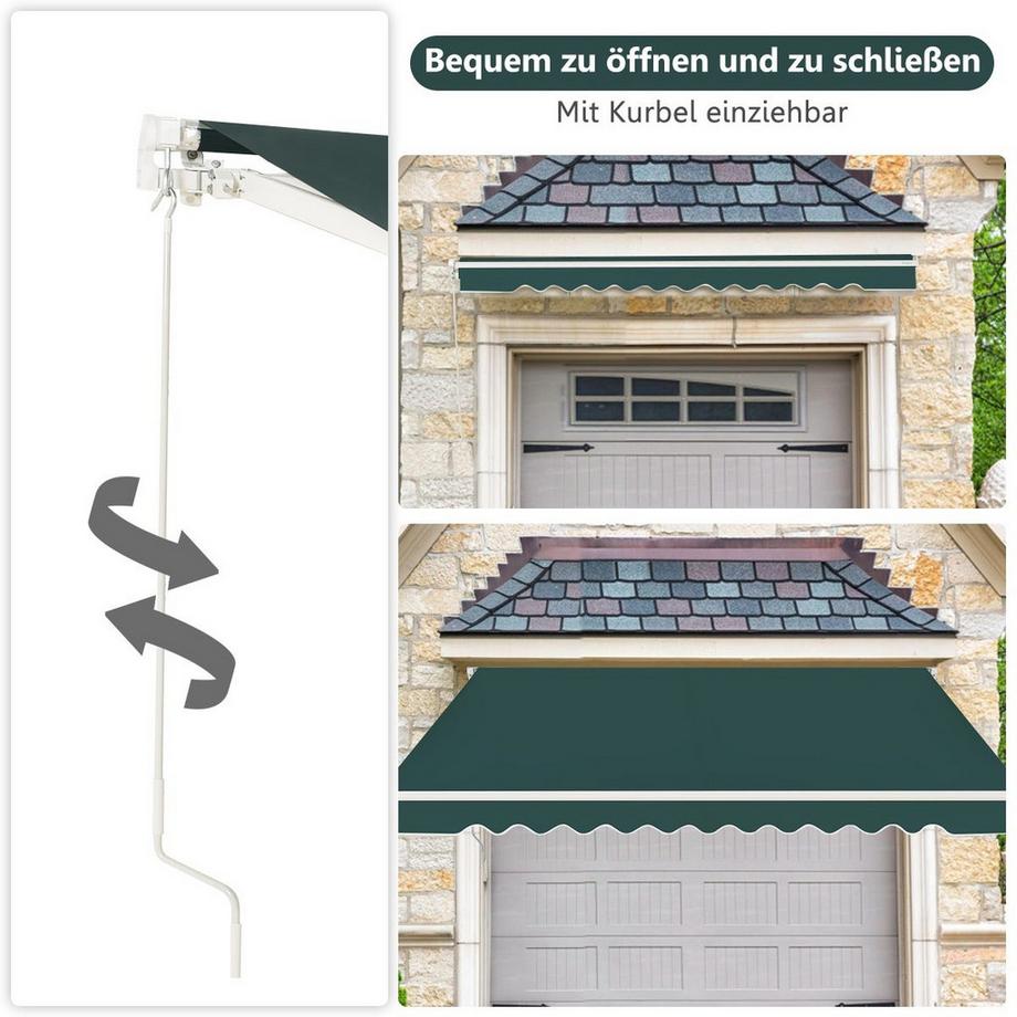 Northix Einziehbare Markise mit Kurbel  