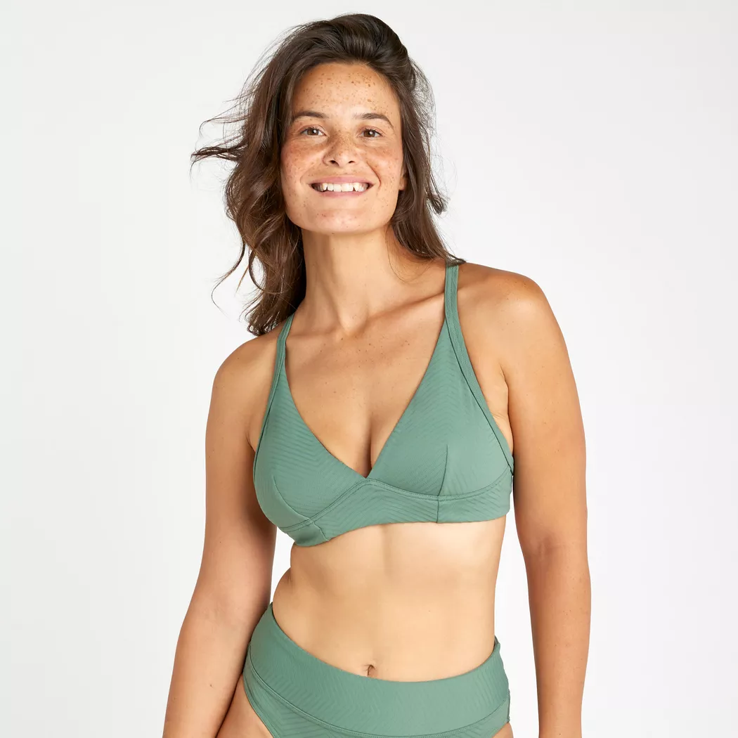 DECATHLON - Bikini-Oberteil - BEA, für Damen, Titangrau, Größe 75B