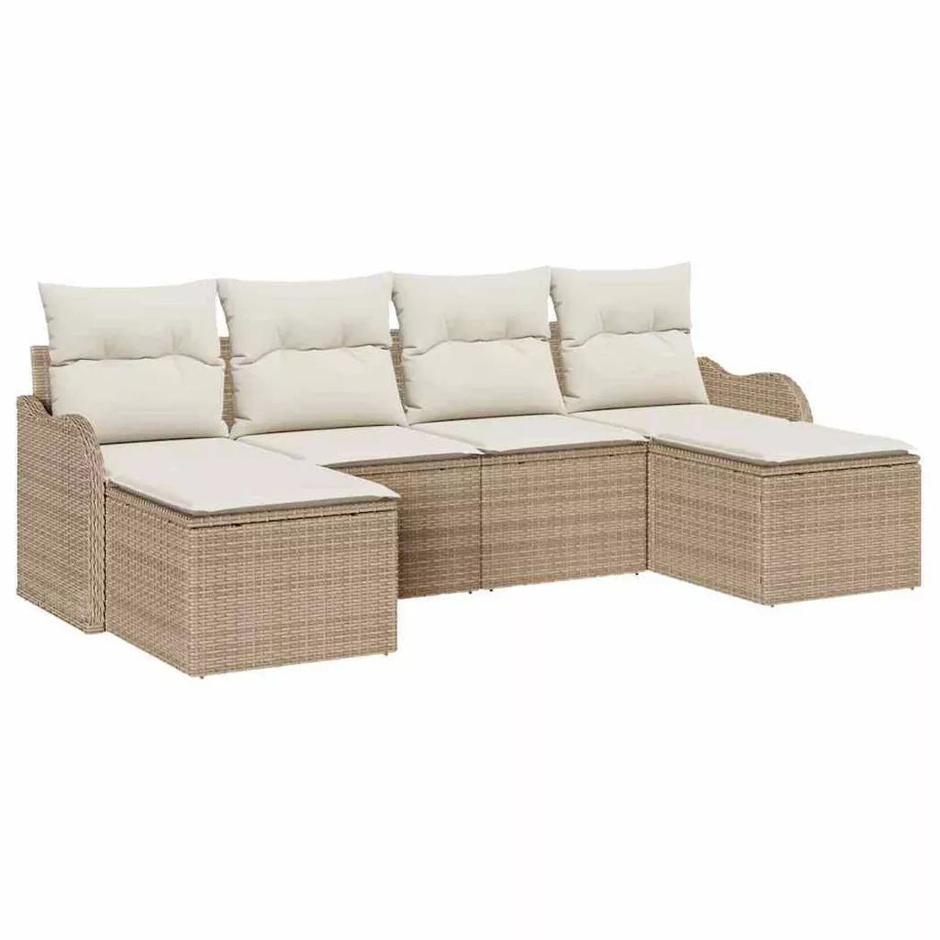 VidaXL - Sitzgruppe für den outdoor poly-rattan, One Size, Beige