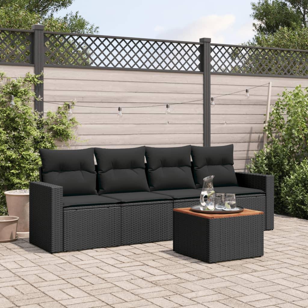 VidaXL Ensemble de canapés de jardin rotin synthétique  