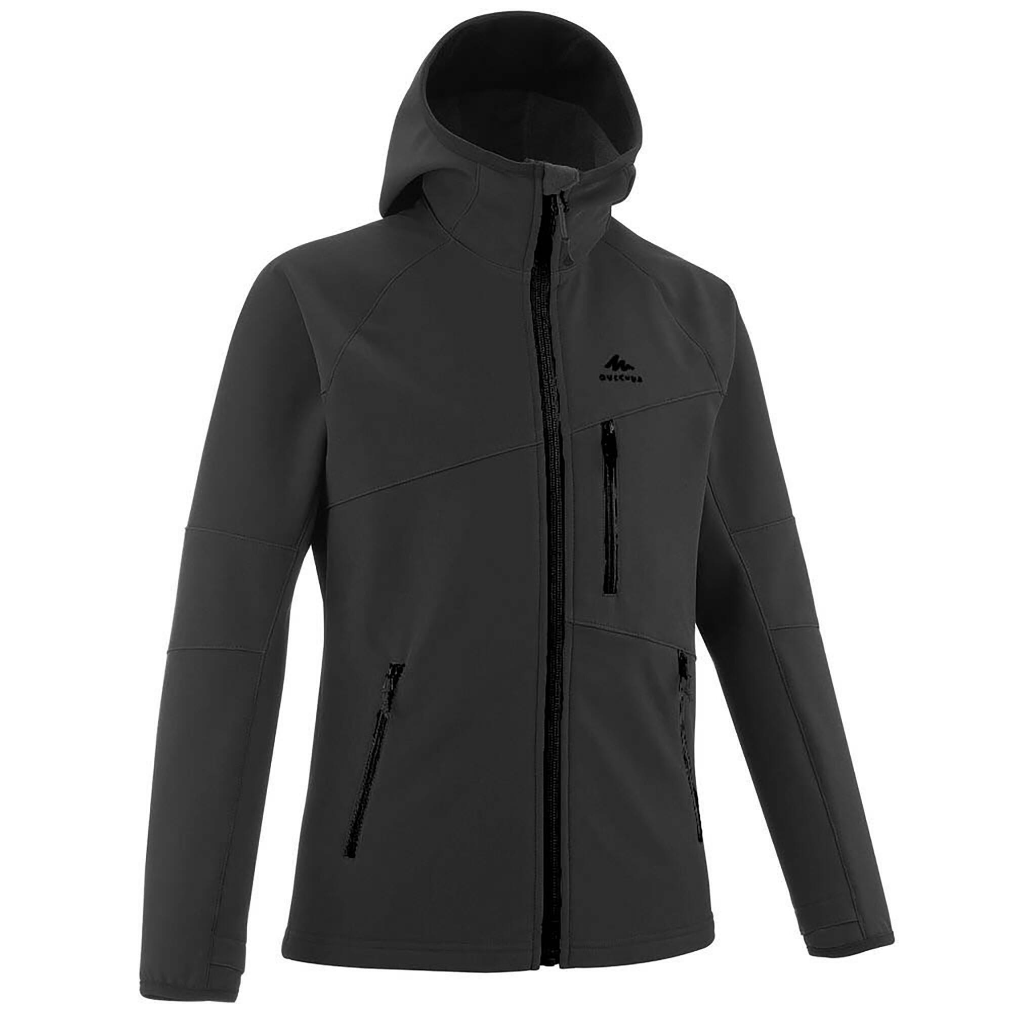 Image of Softshelljacke Bergwandern Mh550 Kinder Unisex Gewittergrau 149-159CM