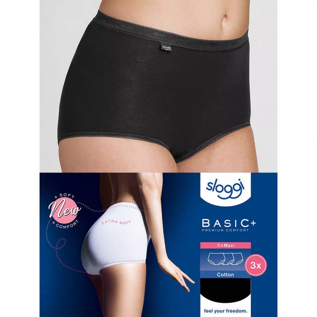 Sloggi - Basic+ Maxi, für Damen, Schwarz, Größe 38