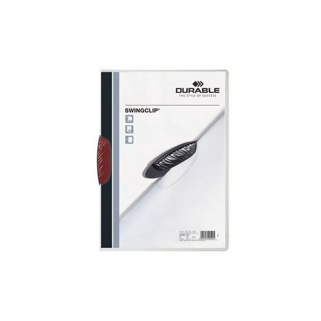 DURABLE -  Klemmhefter SWINGCLIP für 30 Blatt A4, 21cm, Rot Bunt