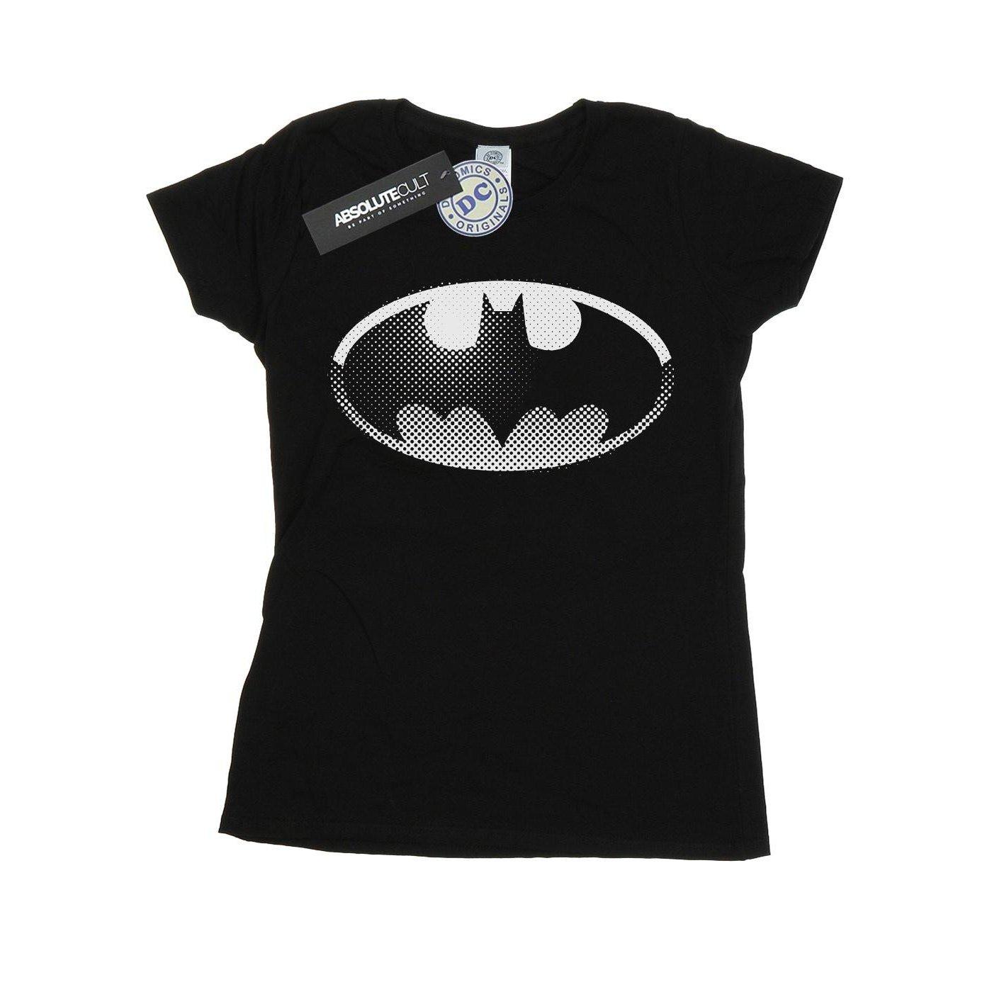 Image of Batman Spot Logo Tshirt Damen Schwarz XL