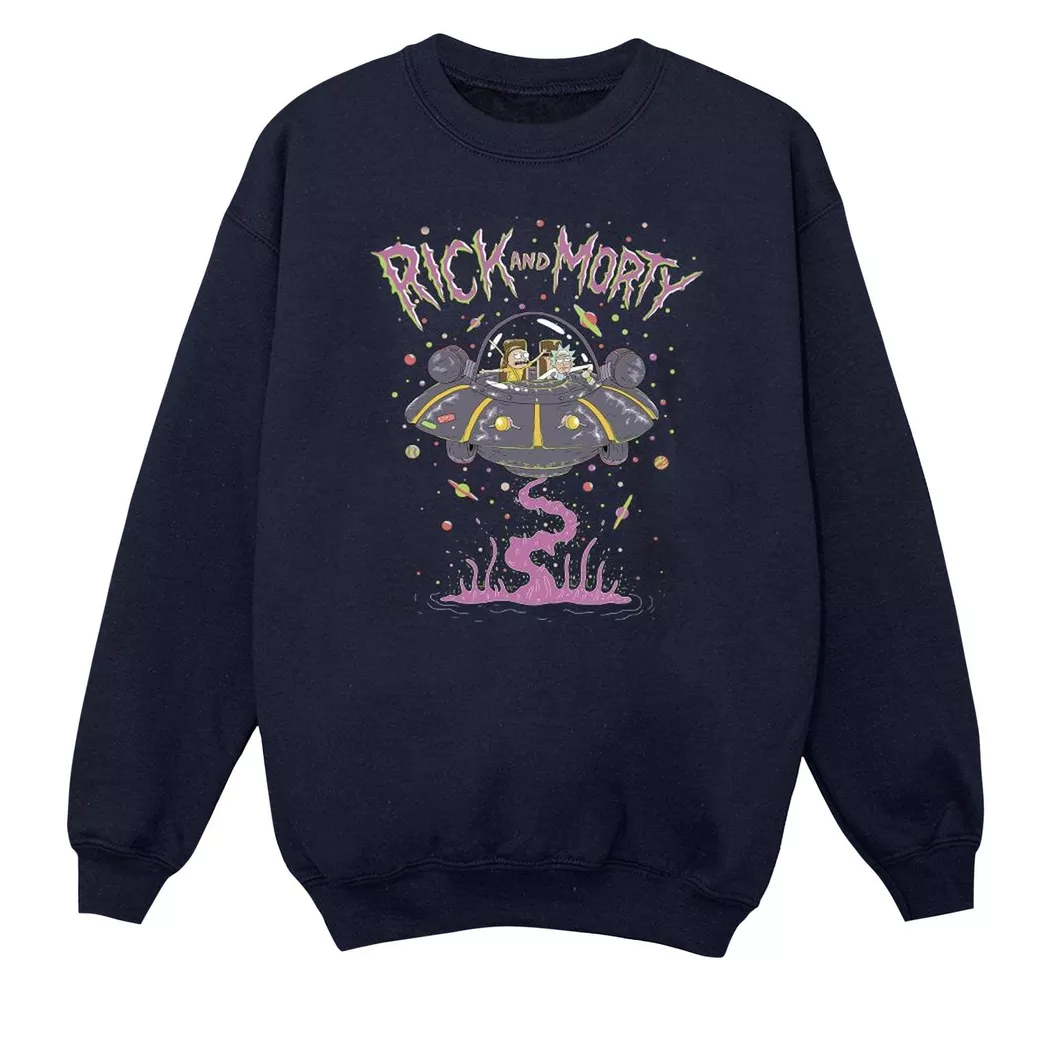 Rick And Morty - Sweatshirt, für Herren, Marine, Größe L