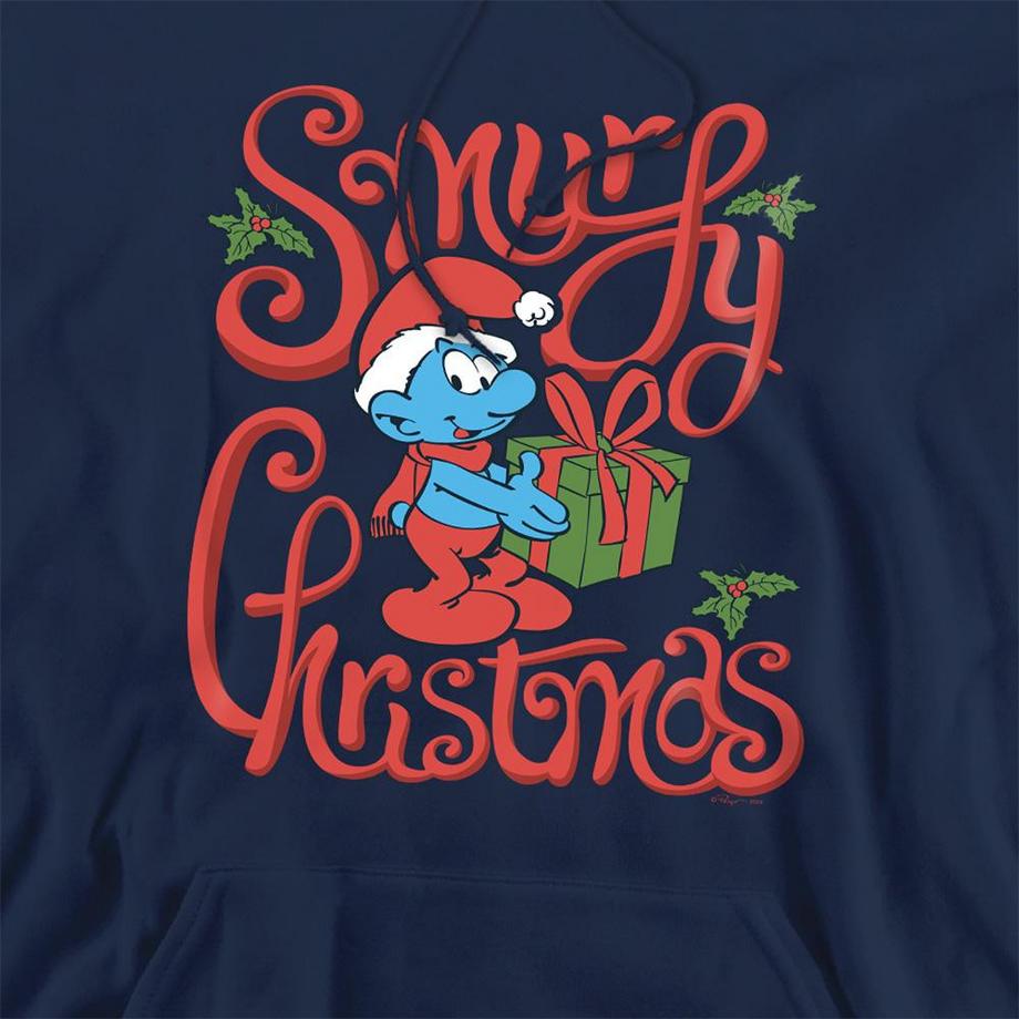 Les Stroumpfs  Sweat à capuche Noël motiftyle Cadeaux 