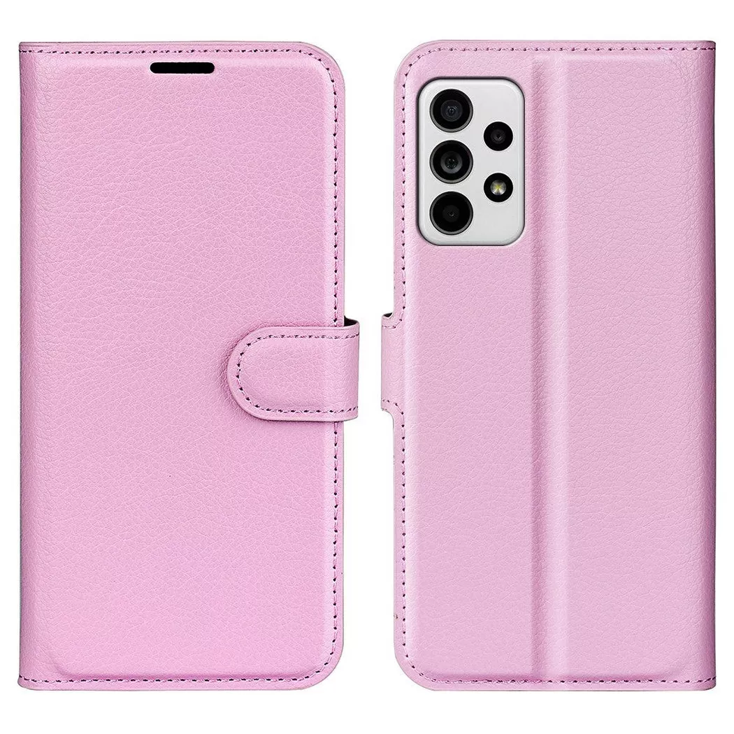 Cover-Discount - Galaxy A33 5G - Leder Etui Hülle, Weiss Bunt