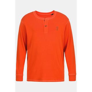 JP1880  Henley, Basic, Langarm, Knopfleiste 