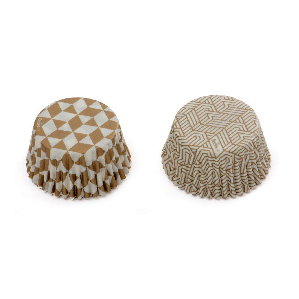 Image of Cupcake-hüllen Goldene Geometrie Unisex Gold