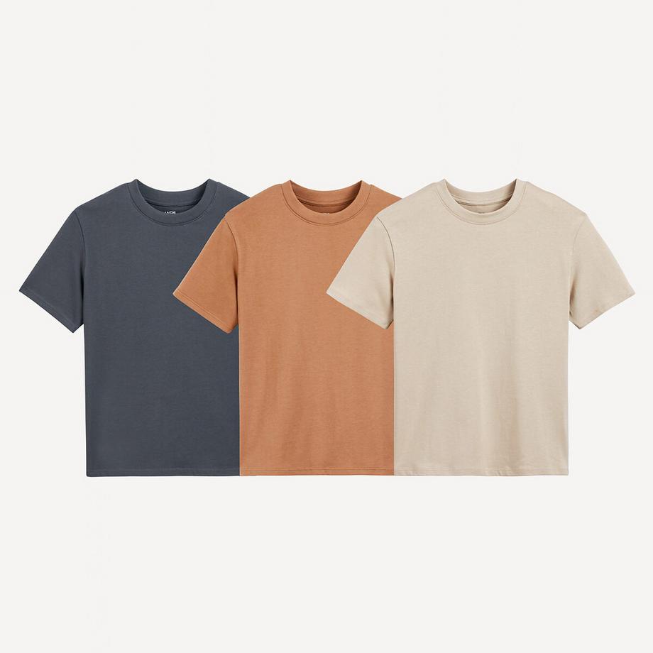 La Redoute Collections  Lot de 3 T-shirts col rond 