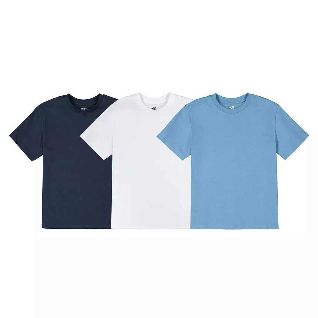 La Redoute Collections - 3er-Pack T-Shirts mit Rundhalsausschnitt, 152, Braun