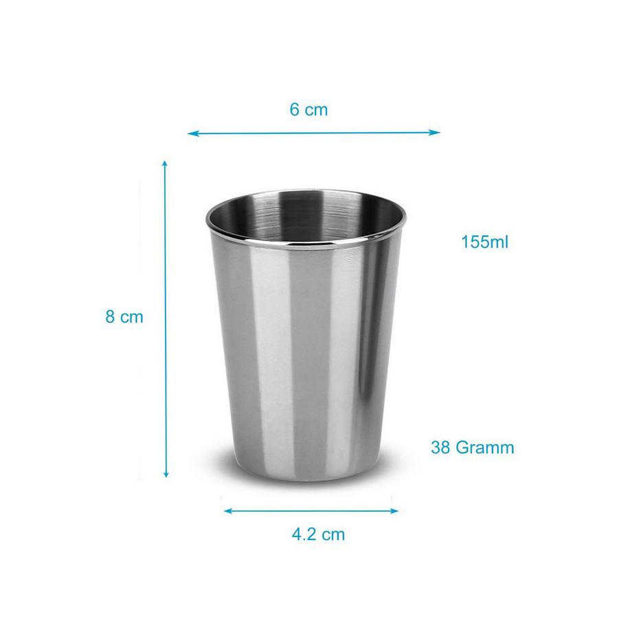 Intirilife Stapelbare Camping Becher (5er-Set)  