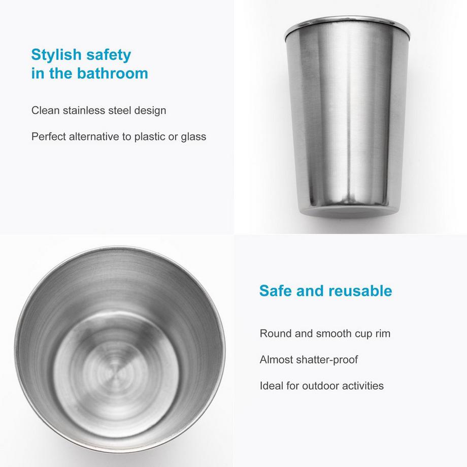 Intirilife Stapelbare Camping Becher (5er-Set)  