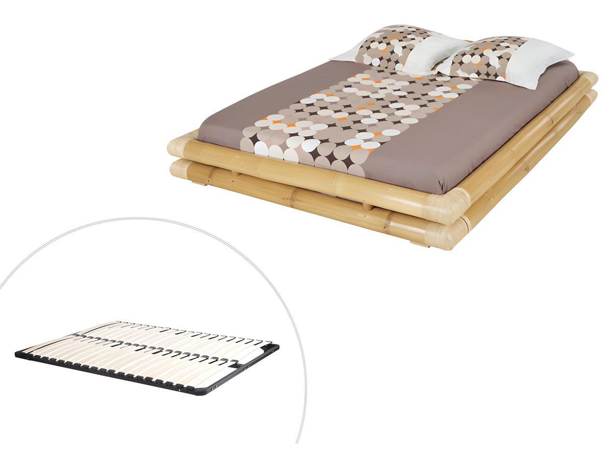 Image of Bett mit Lattenrost - 140 x 190 cm - Bambus - Naturfarben - TURION Bett mit Lattenrost - 140 x 190 cm - Bambus - Naturfarben - TURION