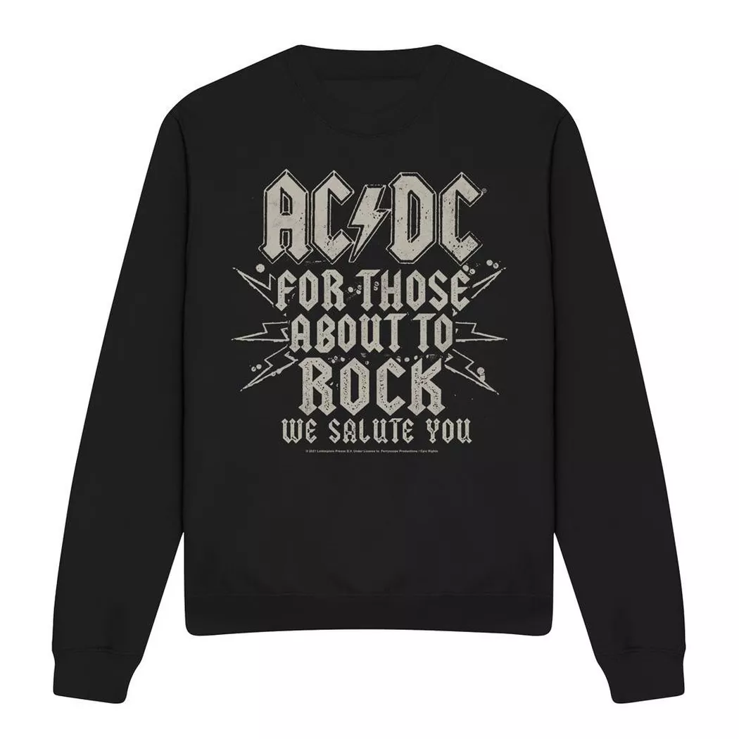 AC/DC - ACDC Salute Sweatshirt, für Damen, Schwarz, Größe S