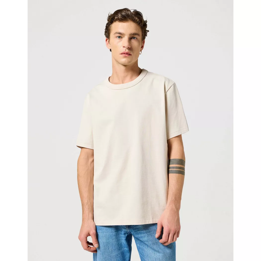 Wrangler - T-shirt Shortleeves Solid Tee, für Herren, Beige, Größe XL
