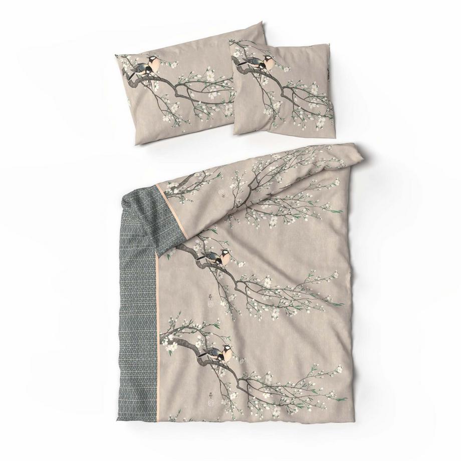 Lotus Bettwaren Lotus Bambou Birds Spring Housse de Coussin  