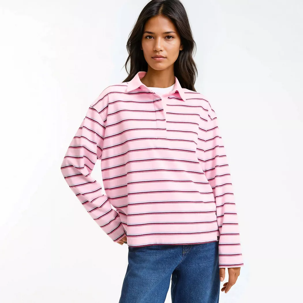 La Redoute Collections - T-Shirt mit Polokragen, für Damen, Rosa, Größe M