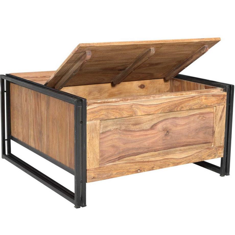 mutoni home Table basse Kuba Vintage nature 90x90  