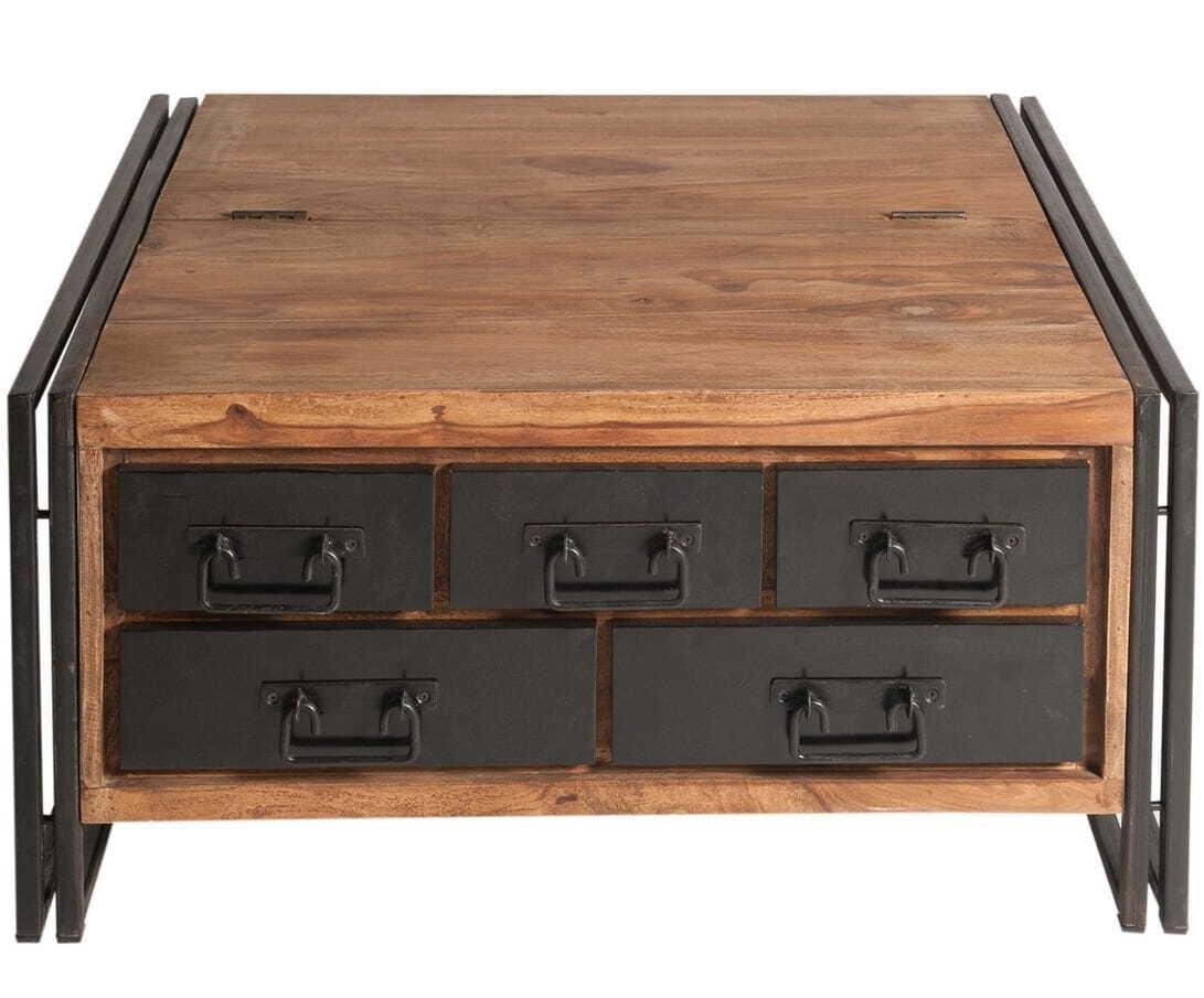 mutoni home Tavolino Kuba Vintage naturale 90x90  