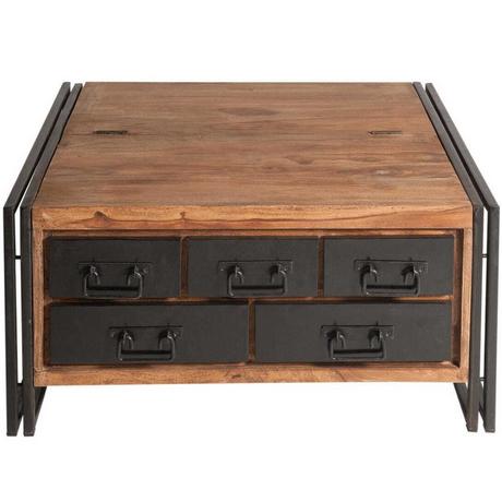 mutoni home Tavolino Kuba Vintage naturale 90x90  