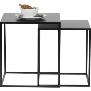 mutoni Table d'appoint Ziva métal noir (Ensemble de 2)  