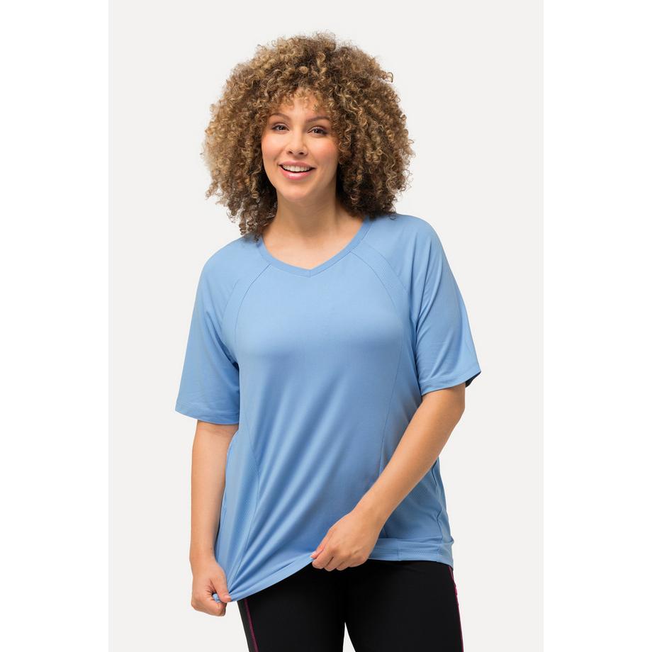 Ulla Popken Maglia funzionale scollo a V mezze maniche ad asciugatura rapida  