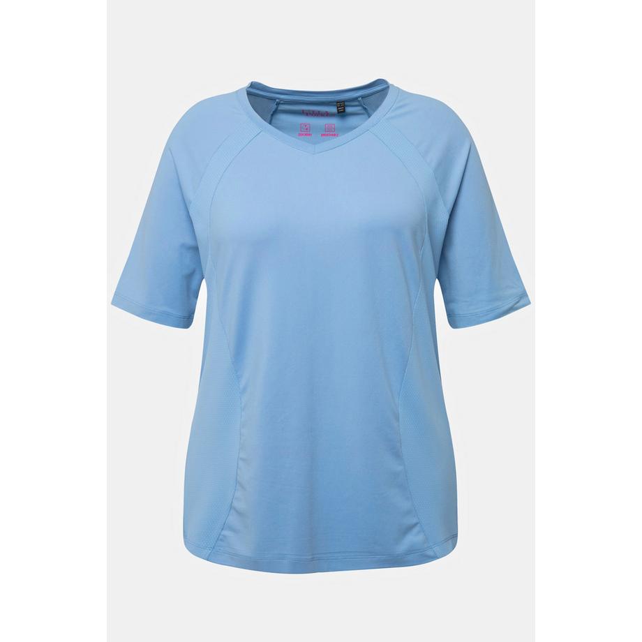 Ulla Popken Maglia funzionale scollo a V mezze maniche ad asciugatura rapida  