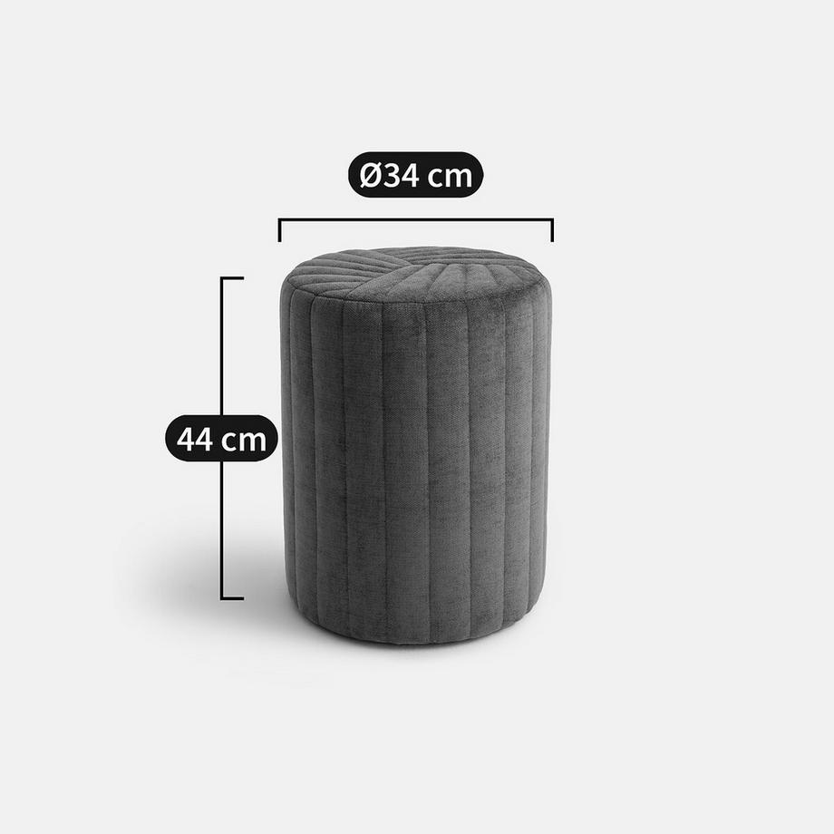 La Redoute Intérieurs Pouf en tissu texturé  