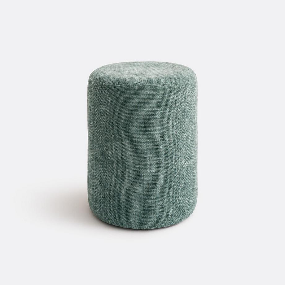 Pouf en tissu texturé