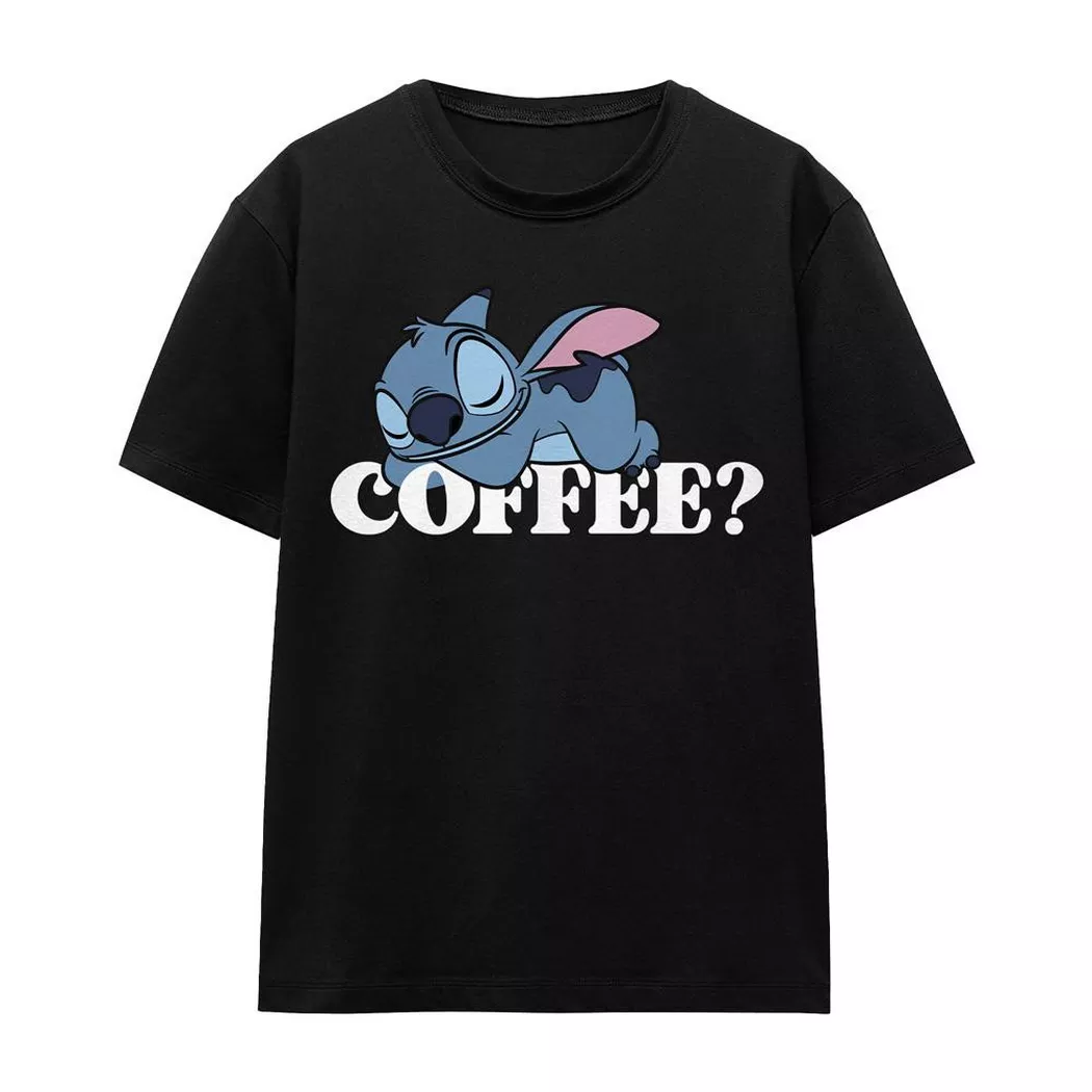 Lilo & Stitch - Coffee? TShirt, für Damen, Schwarz, Größe M