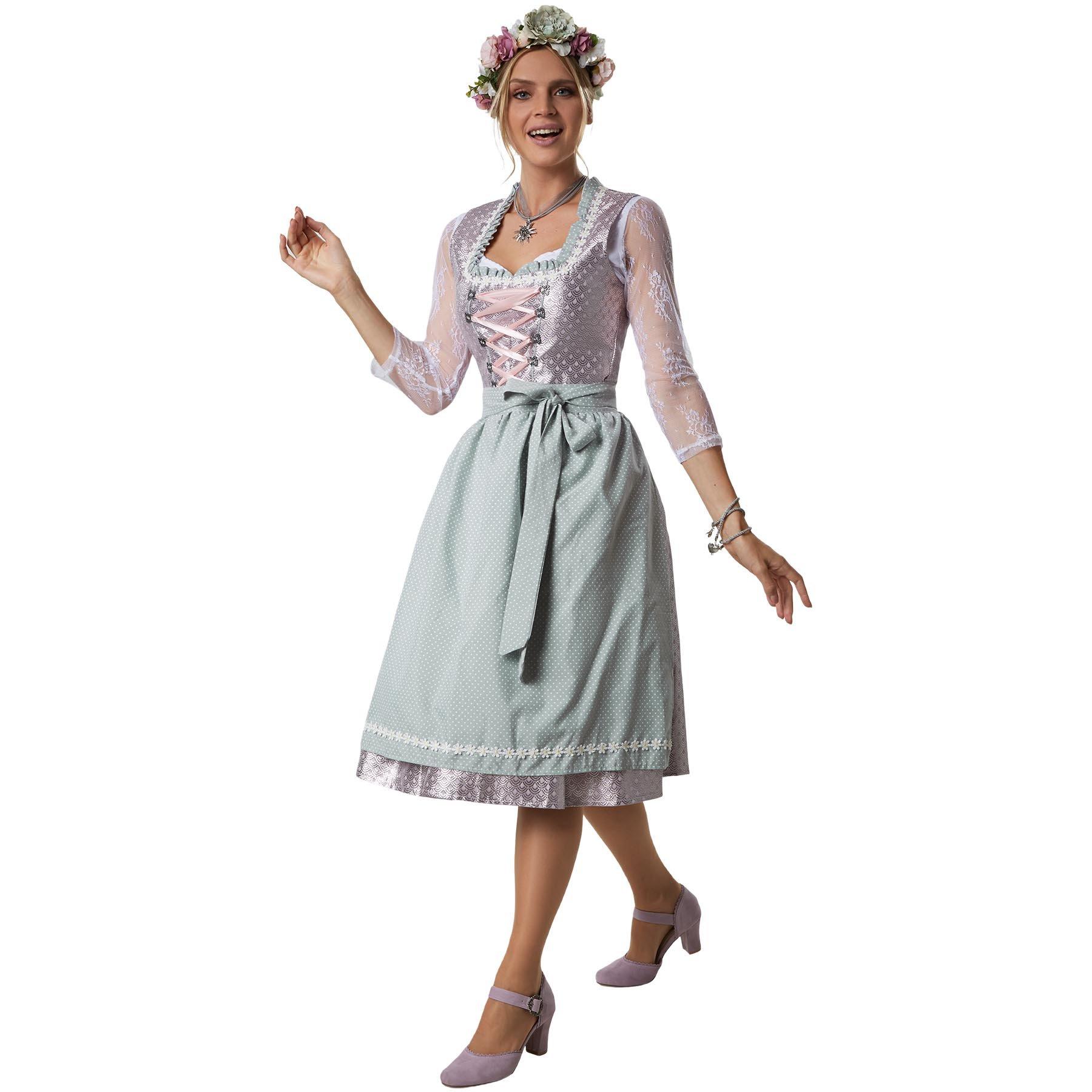 Image of Frauenkostüm Midi-Dirndl Oberammergau Grün