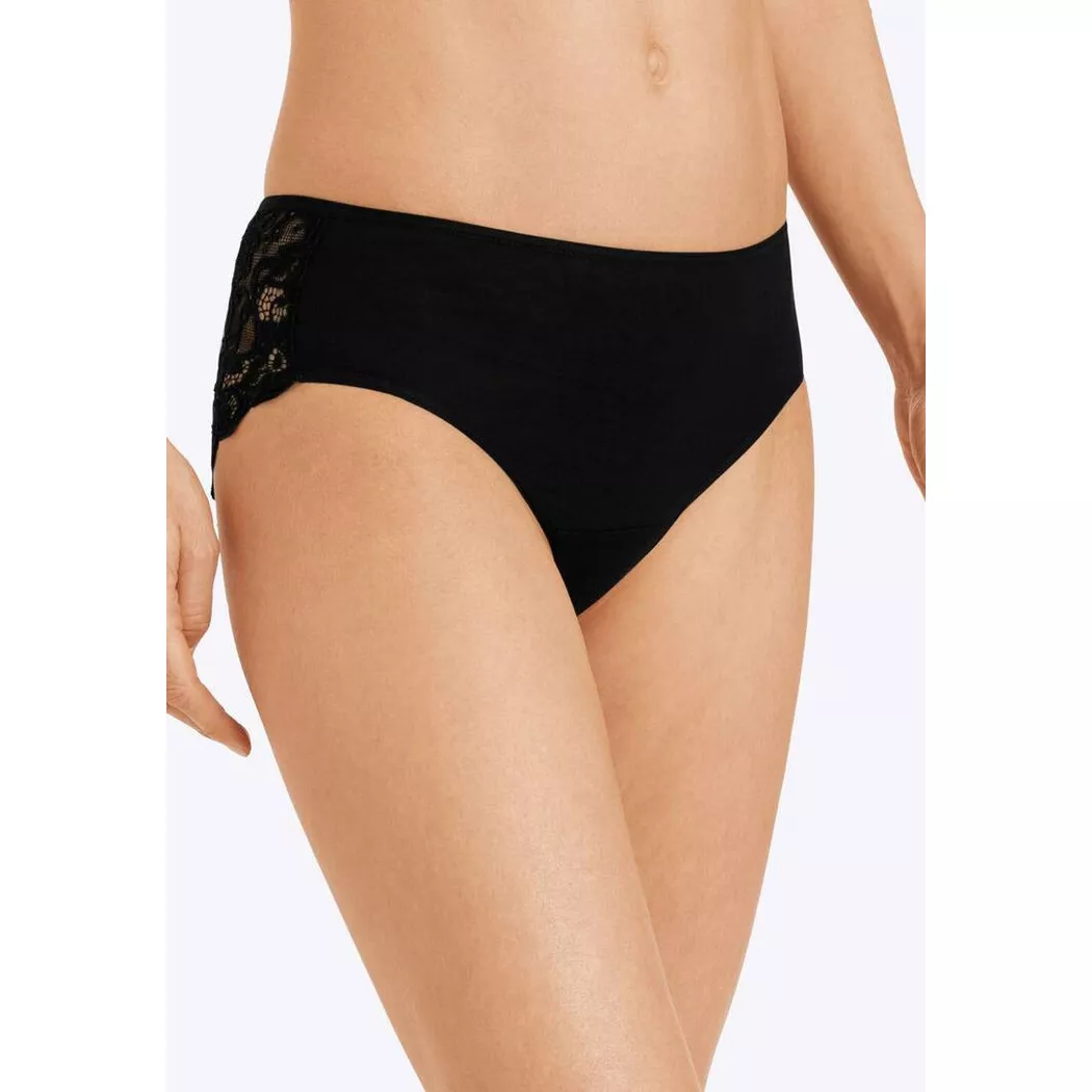 Hanro - Moments Midi Slip, für Damen, Schwarz, Größe M