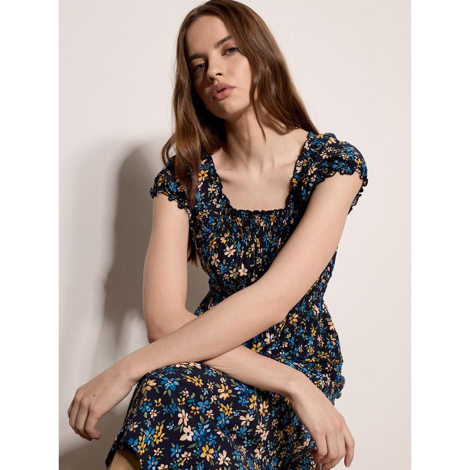 APRICOT Robe Midi Milkmaid Motif Floral Délicat  